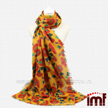 Scarf for Japan Sun Flower Wool Scarf